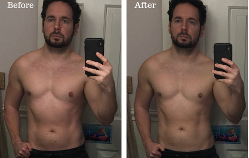 Before and after 24 hour fast picture