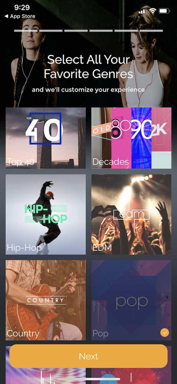 Fit Radio music genres