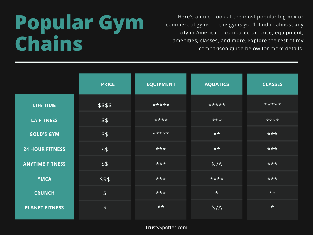 Complete Guide to the Absolute Best Gyms (Reviews & Comparisons