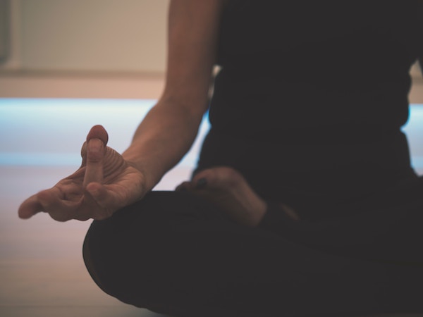 yoga stress relief woman meditating