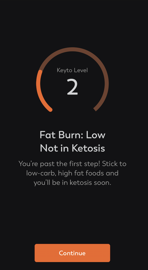 Keyto breath sensor results