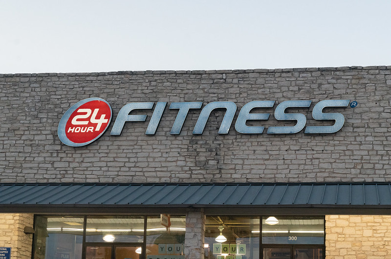 A 24 Hour Fitness gym facility