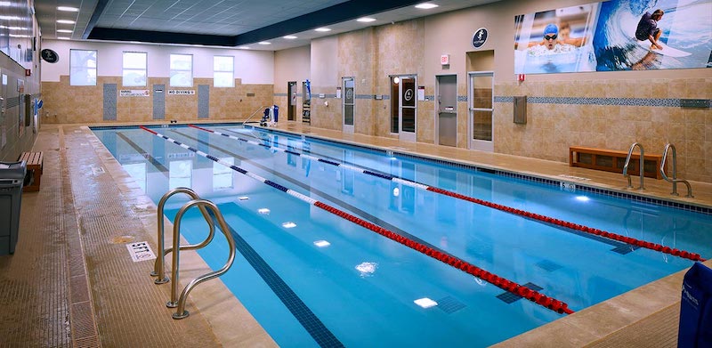 LA Fitness - The 25-yard lap pool is filled. Can you picture yourself  swimming here?